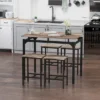 HOMCOM 5 Piece Modern Dining Table And 4 Stools Industrial Dining Set With Footrest & Metal Legs, For Kitchen, Natural -Furniture Specialty Store GUEST 7b352392 287f 481c a30a bf138cbee9ea