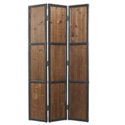 Farmhouse Carved Wood Panel Room Divider Screen Brown - Olivia & May -Furniture Specialty Store GUEST 7bc8dc77 219a 4e9a b200 e1a8b5355b2f