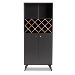 Serafino And Oak Finished Wood Wine Cabinet - Baxton Studio -Furniture Specialty Store GUEST 7d1c28ae fa23 4d51 a45c 8c25010ef523