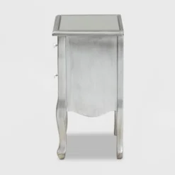 Leonie Wood And Mirrored Glass 2 Drawer Nightstand Silver - Baxton Studio -Furniture Specialty Store GUEST 7dcd613b 3b91 470e 86b5 da040fb209b0