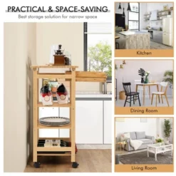 Costway Rolling Kitchen Island Utility Trolley Cart W/Drawer & Wine Rack -Furniture Specialty Store GUEST 7de7a596 2ceb 4434 95d2 ec7a7b28ee51