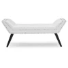 Tamblin Modern And Contemporary Faux Leather Upholstered Large Ottoman Seating Bench - White - Baxton Studio -Furniture Specialty Store GUEST 7dfbfbba 726e 4f95 b076 35018bea1f40