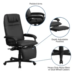 Emma And Oliver High Back Black LeatherSoft Executive Reclining Ergonomic Office Chair With Arms -Furniture Specialty Store GUEST 7e7ee250 5574 42fe b065 e115f37b5bfd