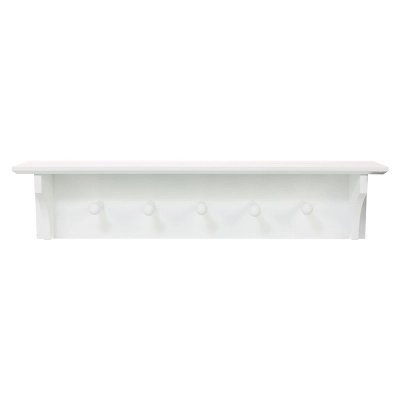 Foster Wall Shelf With Pegs - White 4 Foster Wall Shelf With Pegs - White - Image 2