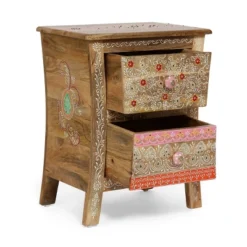 Fullen Handcrafted Boho 2 Drawer Mango Wood Nightstand Natural - Christopher Knight Home -Furniture Specialty Store GUEST 7ee5f9b7 cb9f 4d97 8e0d a5be40a04db3