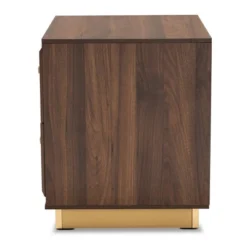 Cormac Wood And Metal 2 Drawer Nightstand - Baxton Studio -Furniture Specialty Store GUEST 7ef8c50a 45a1 4cf2 94ee d2987357a9c1
