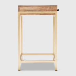 Sidney Modern Living Room Accent Table Beige/Gold - Adore Decor -Furniture Specialty Store GUEST 7ef957de d664 40f1 bebe fa3d2e5c6516