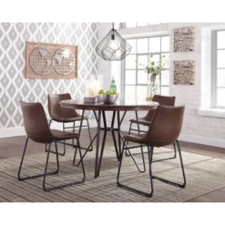30.5" Centiar Round Dining Room Counter Table Brown - Signature Design By Ashley
