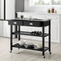 Chloe Stainless Steel Top Kitchen Island Cart - Crosley -Furniture Specialty Store GUEST 8031f723 edda 4c88 90f5 183f49e9d10c
