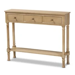 3 Drawer Calvin Wood Entryway Console Table - Baxton Studio -Furniture Specialty Store GUEST 80762012 9f98 4d5c 872c 20a57a75bc9d