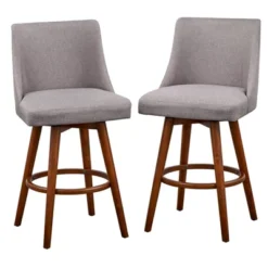 5pc Derby Counter Height Dining Set Walnut/Gray - Lifestorey -Furniture Specialty Store GUEST 80da99a5 be96 4fdf a92d 1261641a29ea