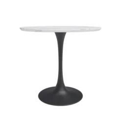 3pc Kurv Lux Dining Set White Faux Marble/Black - Jamesdar -Furniture Specialty Store GUEST 80f59054 5131 4e9b 9f1e 282a72f599a0
