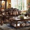 89" Vendome Ii PU Sofa Two Tone Dark Brown/Cherry - Acme Furniture -Furniture Specialty Store GUEST 8105b76b 8b53 4bc8 9a4b b45655018013