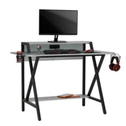 Challenger Gaming Table Black/Silver - SD Gaming -Furniture Specialty Store GUEST 81f619b8 8ebb 4dee 8425 9f044b465a4d