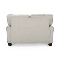 Bernietta Mid-Century Modern Minimal Loveseat Beige - Christopher Knight Home -Furniture Specialty Store GUEST 823f7e22 ebfb 4360 86d0 40604def1276