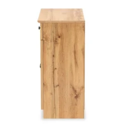 Lauren Wood 2 Door Buffet Kitchen Cabinet Oak Brown/Black - Baxton Studio -Furniture Specialty Store GUEST 835626e5 6dd4 4680 bd15 d849e6eb72b5