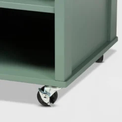 Dorthy Two-Tone Wood Kitchen Cart Green/Natural - Baxton Studio -Furniture Specialty Store GUEST 835a0820 d934 442c ae27 8039a3263115