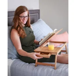BIRDROCK HOME Bamboo Laptop Bed Lap Tray - Natural -Furniture Specialty Store GUEST 83b37726 a781 4cc5 b5b5 c866a85150ad