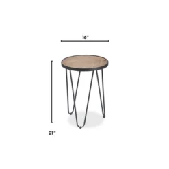 Farmhouse Side Table Metal Brown/Black- ClickDecor -Furniture Specialty Store GUEST 8433a5f5 61c5 4fb0 bb7b 9524293561ea