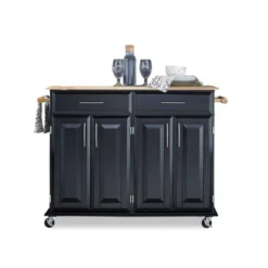 Dolly Madison Kitchen Island Cart Wood/Black/Natural - Home Styles -Furniture Specialty Store GUEST 8506cc1a 7877 4208 8d42 39adaf82123c