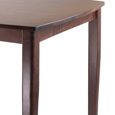 Inglewood High Table Curved Top Wood/Walnut - Winsome 4 Inglewood High Table Curved Top Wood/Walnut - Winsome - Image 2