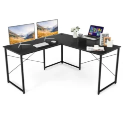 Costway L-Shaped Reversible Computer Desk 2-Person Long Table W/Monitor Stand -Furniture Specialty Store GUEST 86fcc52a a478 43d8 bfcb 5fc1737d3748