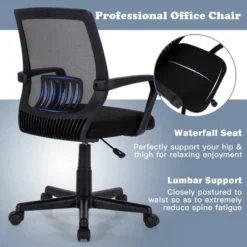 Costway Mid-Back Office Executive Chair Mesh Chair Height Adjustable W/ Lumbar Support -Furniture Specialty Store GUEST 874e5304 6f06 4c5a a905 6042c855cec8