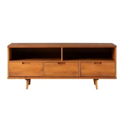 Cara Mid-Century Modern 3 Drawer TV Stand For TVs Up To 65" - Saracina Home -Furniture Specialty Store GUEST 87524f37 2651 4447 96bf a88ecb7b7777