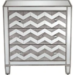 Studio 55D Mirrored Chevron 32" Wide 3-Drawer Accent Chest -Furniture Specialty Store GUEST 8786a4b3 d897 416d ab90 a624f6f6762a