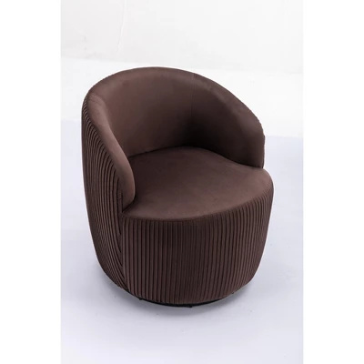 Fannie 25.6'' Wide Tufted Velvet Upholstered 360° Swivel Barrel Chair-Maison Boucle 8 Fannie 25.6'' Wide Tufted Velvet Upholstered 360° Swivel Barrel Chair-Maison Boucle - Image 6