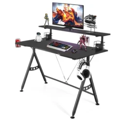 Tangkula Gaming Desk Dual Monitor Mount Ergonomic Y Shaped Computer Desk W/Cup Holder Headphone Hook 12 Tangkula Gaming Desk Dual Monitor Mount Ergonomic Y Shaped Computer Desk W/Cup Holder Headphone Hook -Furniture Specialty Store GUEST 88293fec a8e8 4bc9 a6b8 e7de3c6f4b04