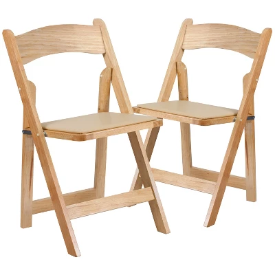 Emma And Oliver 2 Pack Wedding Party Event Wood Folding Chair With Vinyl Padded Seat 17 Emma And Oliver 2 Pack Wedding Party Event Wood Folding Chair With Vinyl Padded Seat - Image 15