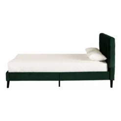 Queen Flam Upholstered Complete Platform Bed Dark Green - South Shore -Furniture Specialty Store GUEST 8895c56c 2c23 4e25 b40a 07321e4bf0df