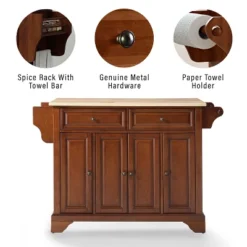 Lafayette Wood Top Full Size Kitchen Island/Cart Cherry/Natural - Crosley 14 Lafayette Wood Top Full Size Kitchen Island/Cart Cherry/Natural - Crosley -Furniture Specialty Store GUEST 88b53f89 750a 49a0 97b9 42e8e3d54770