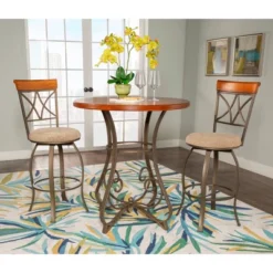 Carter Pub Bar Height Table Metal/Cherry - Powell Company 13 Carter Pub Bar Height Table Metal/Cherry - Powell Company -Furniture Specialty Store GUEST 89159752 f37a 4f6b a3b0 a55e109d3f14