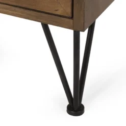 Pilster Contemporary End Table With Storage Walnut/Natural/Black - Christopher Knight Home -Furniture Specialty Store GUEST 8a889c04 7389 4561 b658 8e9e9f7f02e7