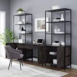 3pc Jacobsen Desk And Large Etagere Set Brown Ash - Crosley 20 3pc Jacobsen Desk And Large Etagere Set Brown Ash - Crosley -Furniture Specialty Store GUEST 8a9f72cc db42 4c15 8549 751979b0a74c