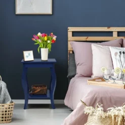 Costway Set Of 2 NightStands Side Table End Table Accent Table W/ Shelf Indigo -Furniture Specialty Store GUEST 8abc7232 b88d 4c15 94f2 2f87cbad26da