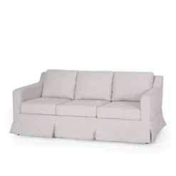 Arrastra Contemporary Fabric 3 Seater Sofa With Skirt - Christopher Knight Home -Furniture Specialty Store GUEST 8bf2d742 c19e 4d17 8dcb 4755a576104b
