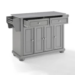 Alexandria Stainless Steel Top Kitchen Island/Cart Gray/Stainless Steel - Crosley -Furniture Specialty Store GUEST 8c367fec 4c98 40a3 b305 a5518590cefc