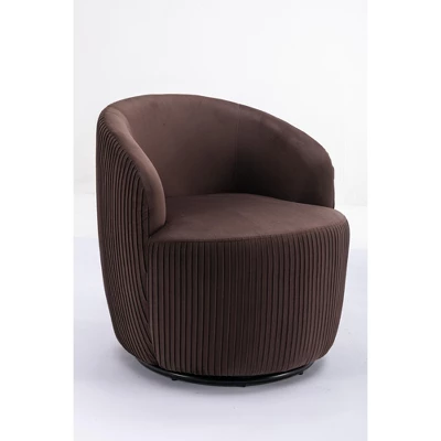Fannie 25.6'' Wide Tufted Velvet Upholstered 360° Swivel Barrel Chair-Maison Boucle 7 Fannie 25.6'' Wide Tufted Velvet Upholstered 360° Swivel Barrel Chair-Maison Boucle - Image 5