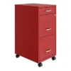 Space Solutions 18 Inch Wide Metal Mobile Organizer File Cabinet For Office Supplies & Hanging File Folders W/ Pencil Drawer & 3 File Drawers, Red -Furniture Specialty Store GUEST 8ce573a1 12f3 4fbf 8146 810e889939c4
