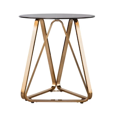 Tainbin Round End Table Champagne - Aiden Lane 6 Tainbin Round End Table Champagne - Aiden Lane - Image 4