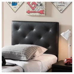 Twin Baltimore Modern And Contemporary Faux Leather Upholstered Headboard - Baxton Studio -Furniture Specialty Store GUEST 8dec36b6 79c8 4556 bb03 409627d84b08