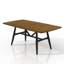 7pc Bernst Mid-Century Modern Dining Table Set Antique Oak/Black/Gray - MiBasics -Furniture Specialty Store GUEST 8e3cf17b 5bac 41a4 ae1d 846e1e7d3878