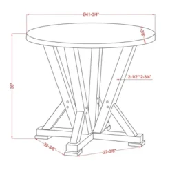 41" Naxti Rustic Round Counter Height Table Light Oak/Antique White - HOMES: Inside + Out -Furniture Specialty Store GUEST 8e970495 08b2 4982 a18a bb0a7976eb7b