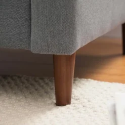 Mae Mid-Century Modern Curved Arm Sofa With Solid Wood Legs Light Gray - Mellow -Furniture Specialty Store GUEST 8f12c347 bc19 4abe a366 30eddee65562