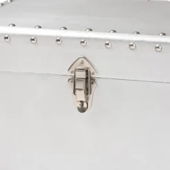 Serge Metal 2 Drawer Accent Storage Chest Silver - Baxton Studio -Furniture Specialty Store GUEST 8fa14fc7 98f8 48da a1ea a2e22682b570