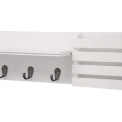 Sydney Wall Shelf With Hooks And Mail Sorter - White 9 Sydney Wall Shelf With Hooks And Mail Sorter - White -Furniture Specialty Store GUEST 8fc9acc8 5d51 417e bdcc dfeb764c0388