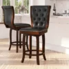 Merrick Lane Wood Stool In With Button Tufted Faux Leather Seat And Back And Footrest 1 Merrick Lane Wood Stool In With Button Tufted Faux Leather Seat And Back And Footrest -Furniture Specialty Store GUEST 908338f4 c3f4 4206 800a 755a3cf32d4e